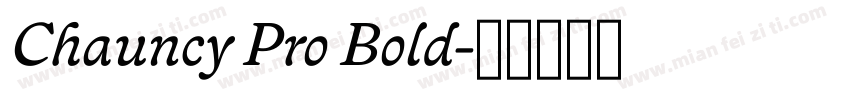 Chauncy Pro Bold字体转换